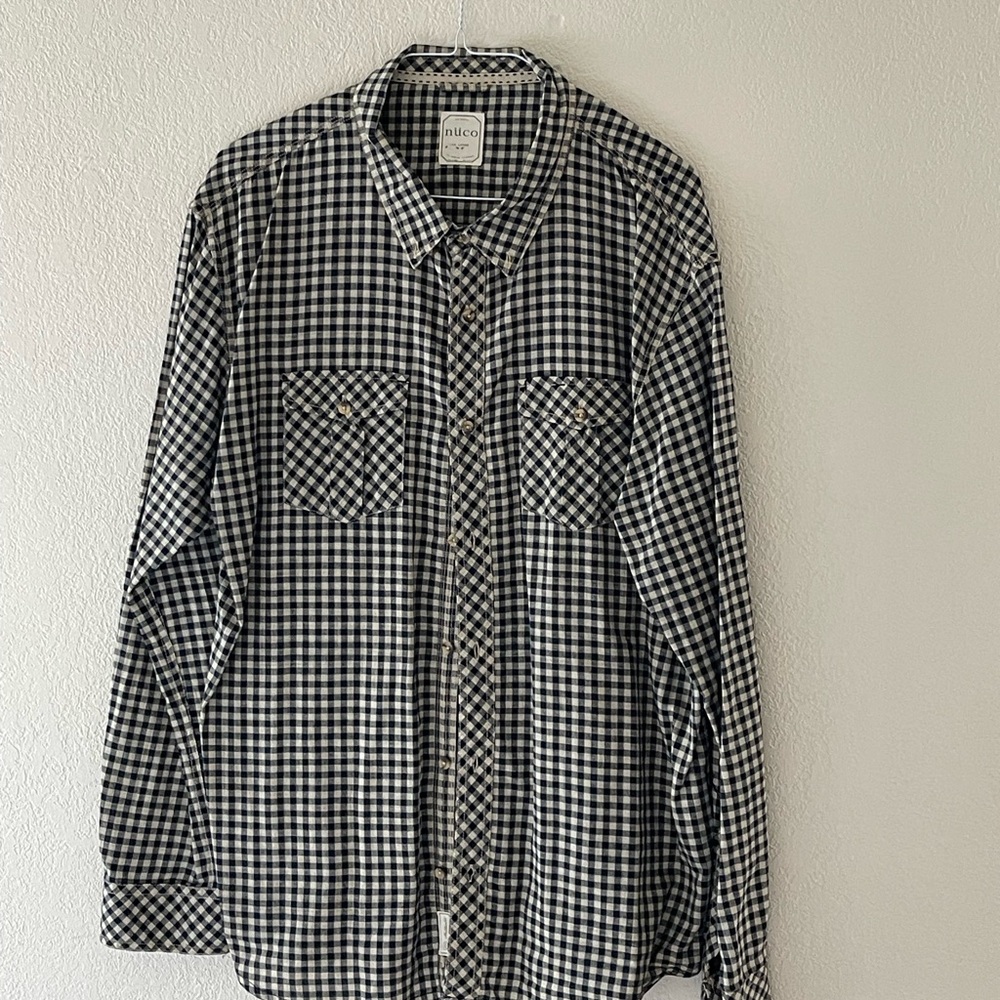 Nike Black and White Checkered Men's Shirt